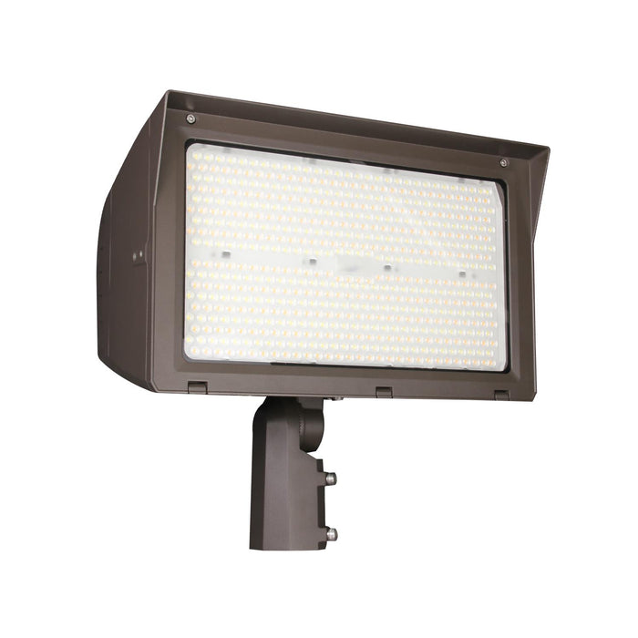 Maxlite 112502 Slim Flood Wattage/CCT Selectable 210W/250W/320W 3000K/4000K/5000K 120-277V 0-10V Dimmable Adjustable Beam Bronze Knuckle Slipfitter 7-Pin Receptacle (MSF320UA-WCSBKPR7TA)