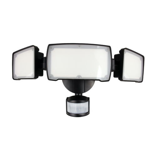 Maxlite 112879 LED Security Flood Light With Motion Sensor 3-Head 50W 120V Black (MSL3HL)