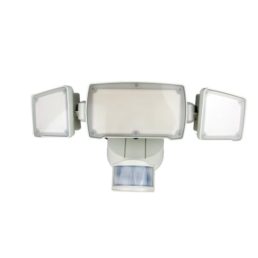 Maxlite 112878 LED Security Flood Light With Motion Sensor 3-Head 50W 120V White (MSL3HW)
