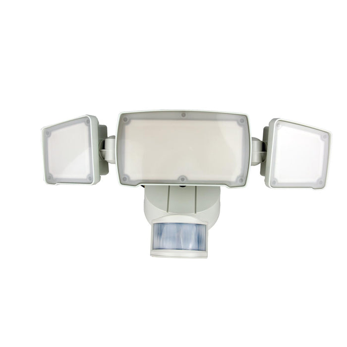 Maxlite 112878 LED Security Flood Light With Motion Sensor 3-Head 50W 120V White (MSL3HW)