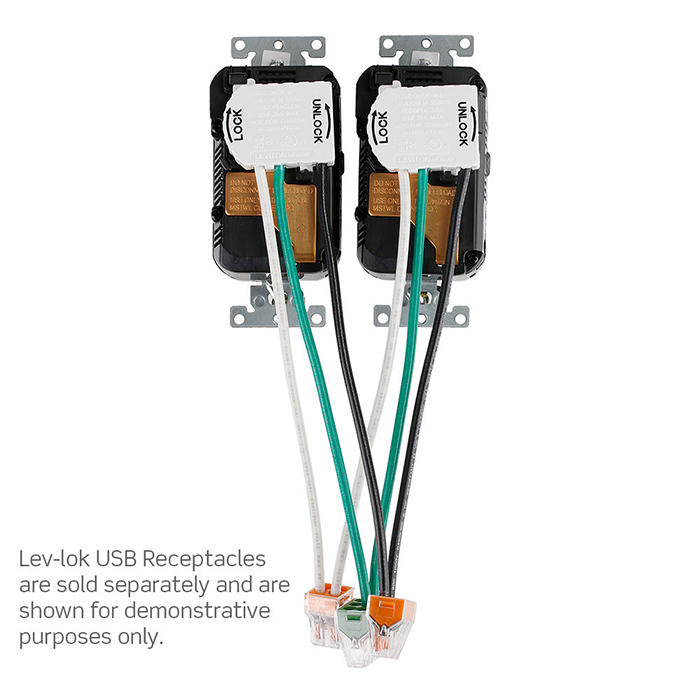 Leviton Levlok Prewired 2-Module Assembly With Wagos (MSTWL-WTK)