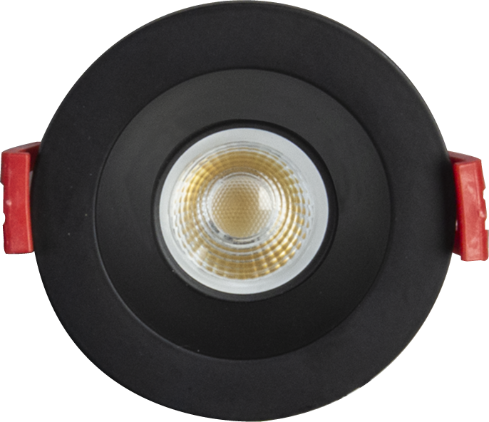 GM Lighting MiniTask 1 Inch Round Fixed CCT Selectable 2700K/3000K/3500K/4000K/5000K Recessed Mini Downlight Black (MTR1-5CCT-B)