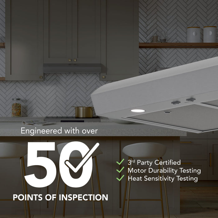 Broan-NuTone Mantra 1 Max 350 CFM 36 Inch Under Cabinet Range Hood Stainless Steel (MTR1363SS)