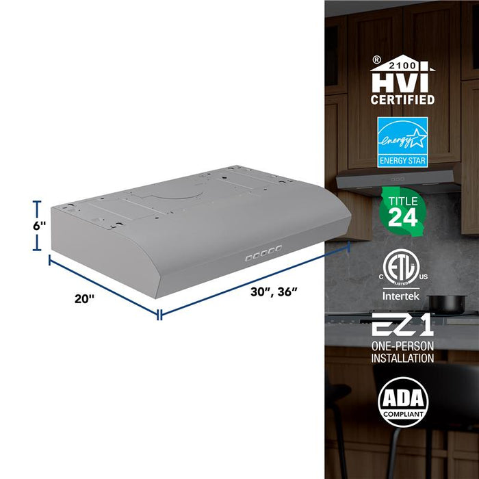 Broan-NuTone Mantra 2 Series 30 Inch Under Cabinet Range Hood 350 CFM LED 30 Stainless Steel (MTR2303SS)