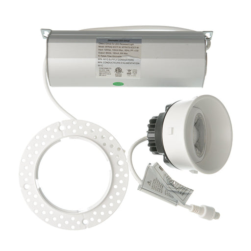 GM Lighting MiniTask 2 Inch Round Trimless Mini Downlights Adjustable CCT Selectable 2700K/3000K/3500K/4000K/5000K White (MTRAT2-5CCT-W)