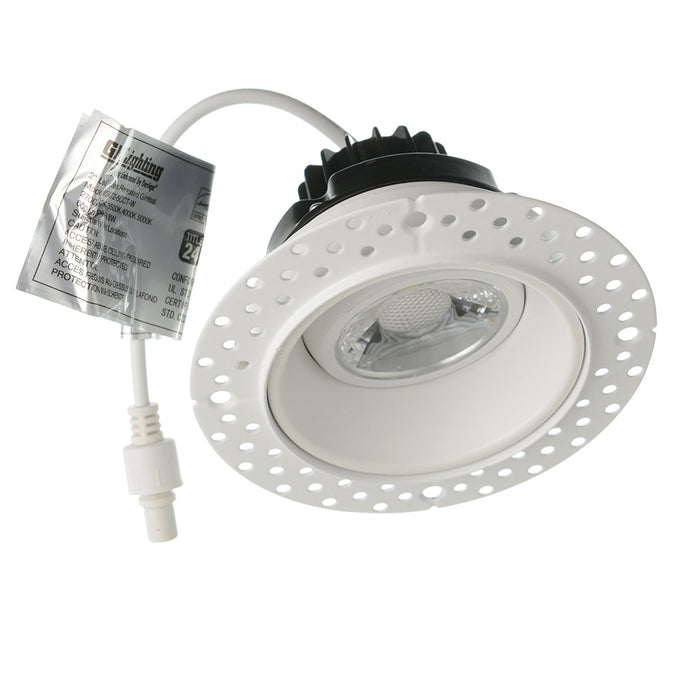 GM Lighting MiniTask 2 Inch Round Trimless Mini Downlights Adjustable CCT Selectable 2700K/3000K/3500K/4000K/5000K White (MTRAT2-5CCT-W)