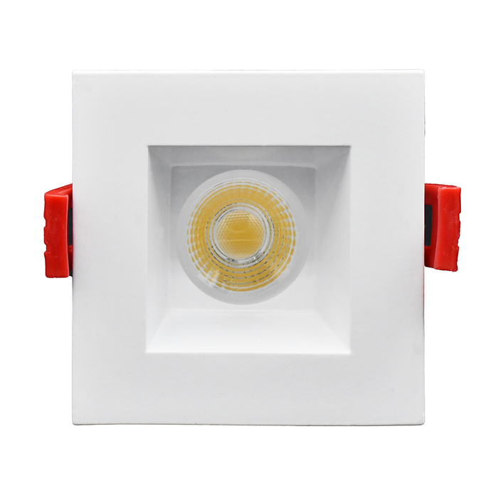 GM Lighting MiniTask 1 Inch Square Fixed CCT Selectable 2700K/3000K/3500K/4000K/5000K Recessed Mini Downlight White (MTS1-5CCT-W)