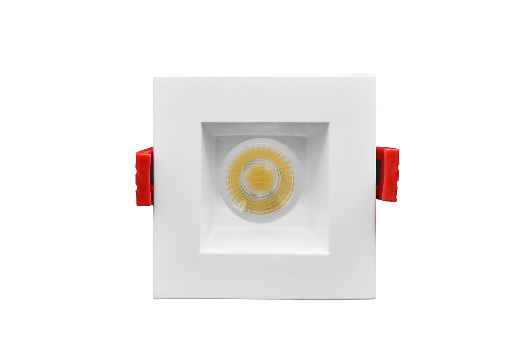 GM Lighting MiniTask 2 Inch Square Fixed CCT Selectable 2700K/3000K/3500K/4000K/5000K Recessed Mini Downlight White (MTS2-5CCT-W)