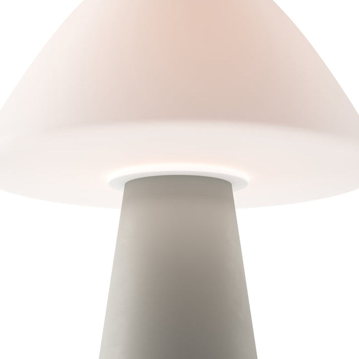 Bulbrite MUSHROOM/TL/GR Cordless Indoor Table Lamp Mushroom 5W 3.7V 300Lm 2700K 92 CRI Off Gray (K70603)