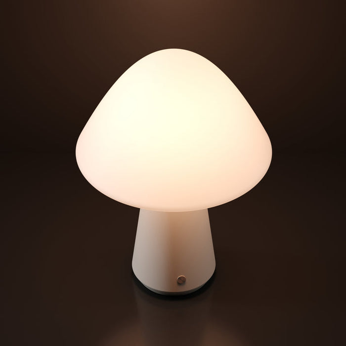 Bulbrite MUSHROOM/TL/GR Cordless Indoor Table Lamp Mushroom 5W 3.7V 300Lm 2700K 92 CRI Off Gray (K70603)