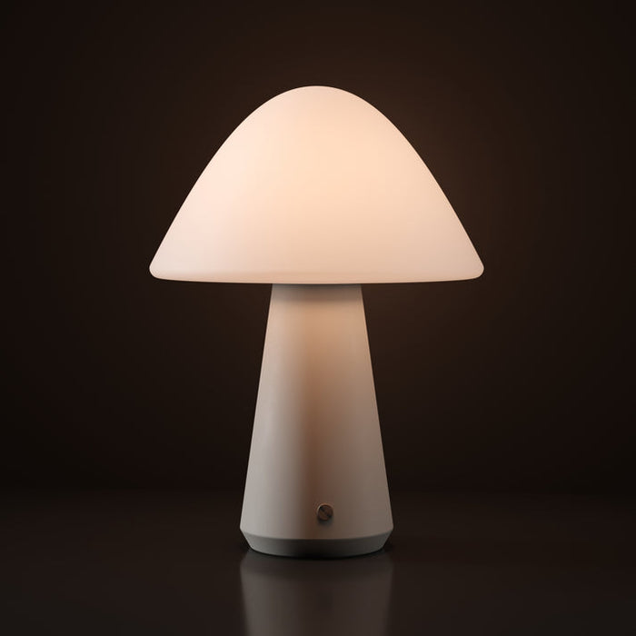 Bulbrite MUSHROOM/TL/GR Cordless Indoor Table Lamp Mushroom 5W 3.7V 300Lm 2700K 92 CRI Off Gray (K70603)