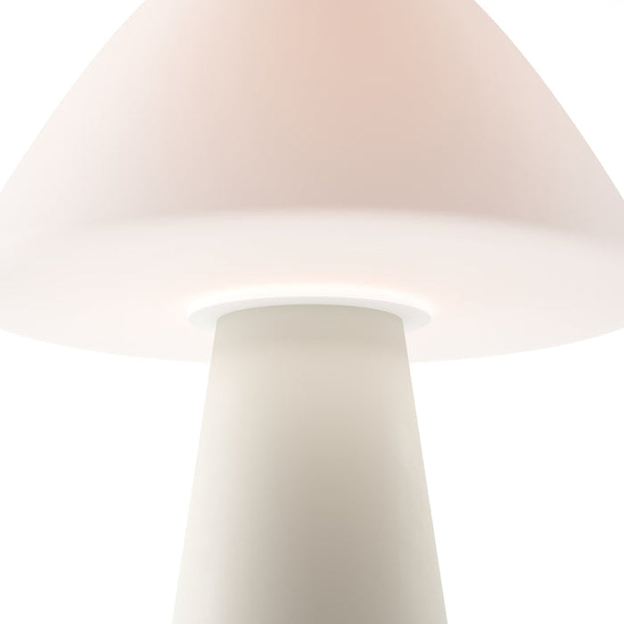 Bulbrite MUSHROOM/TL/OW Cordless Indoor Table Lamp Mushroom 5W 3.7V 300Lm 2700K 92 CRI Off White (K70600)