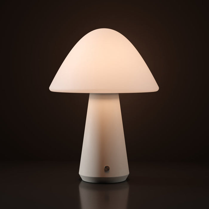 Bulbrite MUSHROOM/TL/OW Cordless Indoor Table Lamp Mushroom 5W 3.7V 300Lm 2700K 92 CRI Off White (K70600)