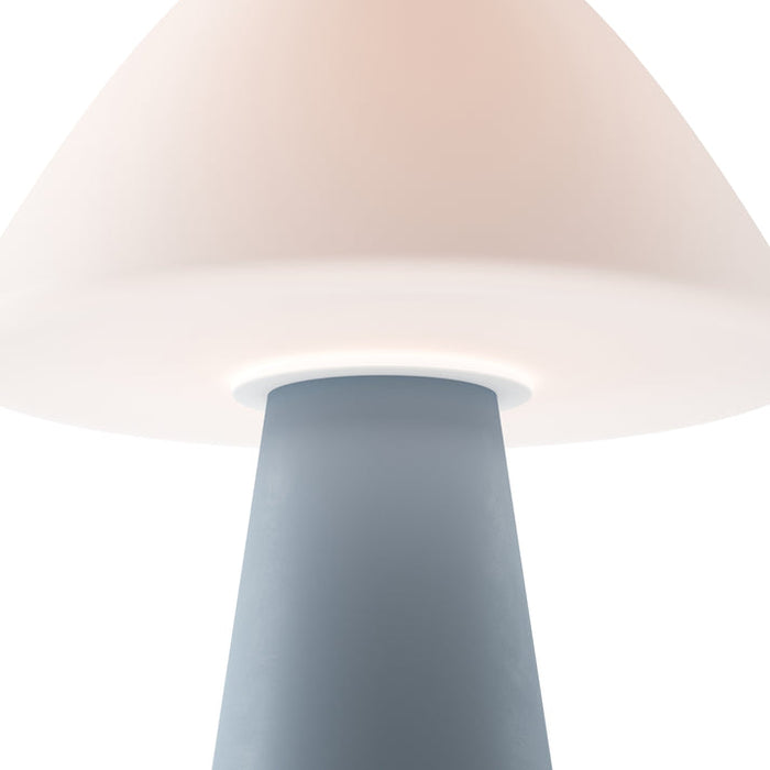Bulbrite MUSHROOM/TL/SB Cordless Indoor Table Lamp Mushroom 5W 3.7V 300Lm 2700K 92 CRI Off Stone Blue (K70601)