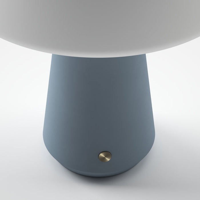 Bulbrite MUSHROOM/TL/SB Cordless Indoor Table Lamp Mushroom 5W 3.7V 300Lm 2700K 92 CRI Off Stone Blue (K70601)