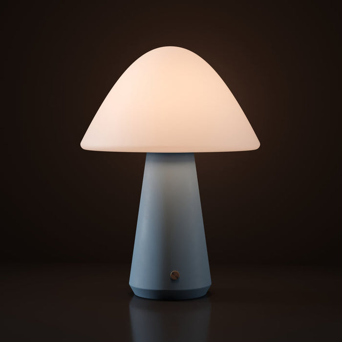 Bulbrite MUSHROOM/TL/SB Cordless Indoor Table Lamp Mushroom 5W 3.7V 300Lm 2700K 92 CRI Off Stone Blue (K70601)
