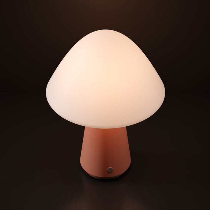 Bulbrite MUSHROOM/TL/TC Cordless Indoor Table Lamp Mushroom 5W 3.7V 300Lm 2700K 92 CRI Off Terracotta (K70602)