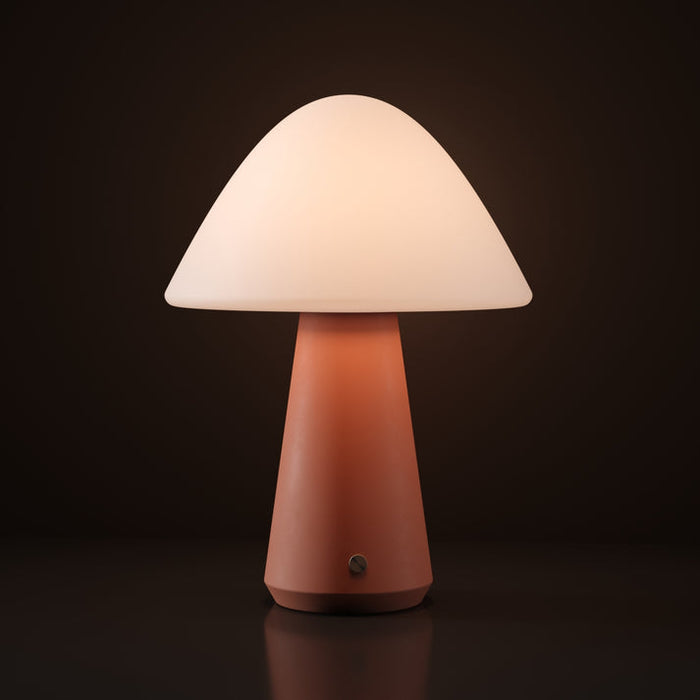 Bulbrite MUSHROOM/TL/TC Cordless Indoor Table Lamp Mushroom 5W 3.7V 300Lm 2700K 92 CRI Off Terracotta (K70602)
