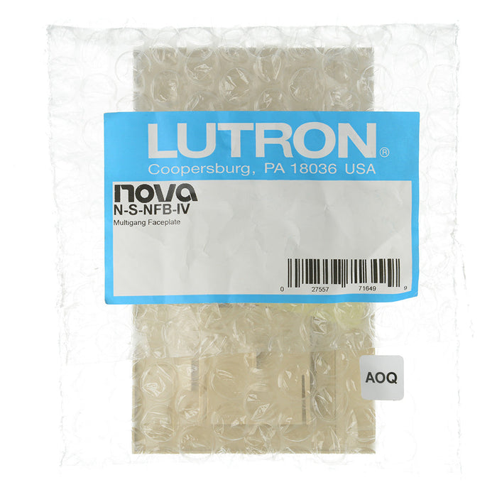 Lutron Nova Wall Plate 1-Gang Small Control Ivory (N-S-NFB-IV)