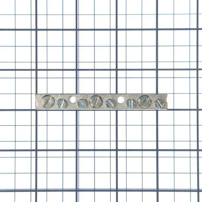 ILSCO Copper Neutral Bar Large Conductor Range 1/0-14 Small Range 6-14 3 Large Ports 5 Small Ports 2 Holes #10 Bolt UL CSA (NBCE-0305-2)