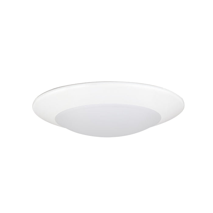 Nora 6 Inch Contractor Series LED Flush Mount Disk Light CCT Selectable 2700K/3000K/3500K/4000K/5000K Matte Powder White 12-Pack (NCSD-R6TWMPW)