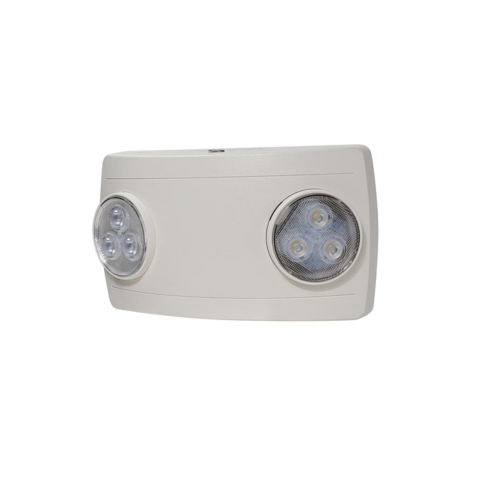 Nora Compact Dual Head LED Emergency Light With 2W Remote Capability Manual Test 120/277V White (NE-612LEDHORCW)