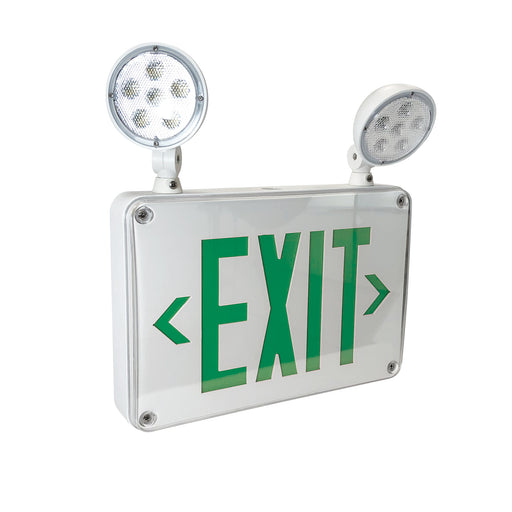 Nora LED Self-Diagnostic Wet/Cold Location Exit And Emergency Sign With Battery Backup And Remote Capability White Housing With Red Letters (NEX-720-LED/G-CC)