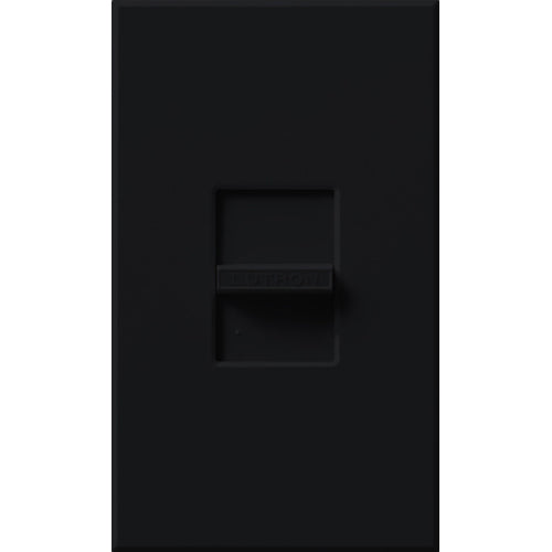 Lutron Nova 16A Fluorescent Single-Pole Slide-To-Off Dimmer Black (NF-10-BL)