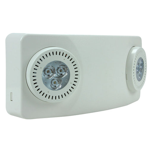 Exitronix LED Emergency Lighting Unit 9.6V 2 X 2.7W LED Emergency Lamps Performance Optics LiFePO4 Battery 5.4W Remote Capacity Self-Test/Self-Diagnostics White Enclosure 120-277V (NFT-W-G2-R)