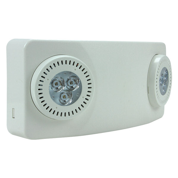 Exitronix LED Emergency Lighting Unit 9.6V 2 X 2.7W LED Emergency Lamps Performance Optics LiFePO4 Battery 5.4W Remote Capacity Self-Test/Self-Diagnostics White Enclosure 120-277V (NFT-W-G2-R)