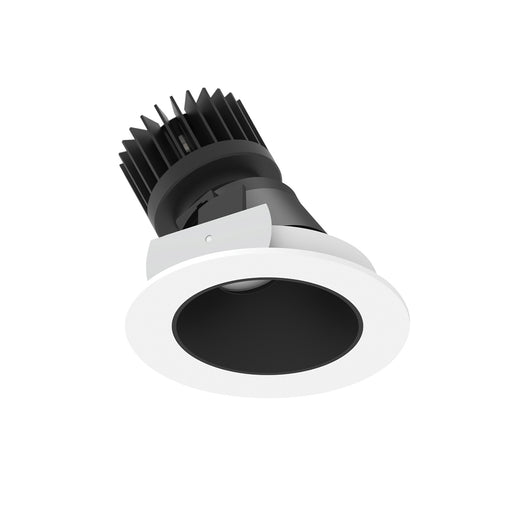 Nora 4 Inch Iolite LED Round Adjustable Slot 1500Lm/2000Lm [Varies By Housing] 3500K Black Reflector/Matte Powder White Flange (NIO-4RSLA35XBMPW/HL)