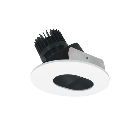Nora 4 Inch Iolite LED Round Adjustable Slot Aperture 1500Lm/2000Lm/2500Lm [Varies By Housing] Comfort Dim Black Slot Aperture/Matte Powder White Flange (NIO-4RSLCDXBMPW/HL)