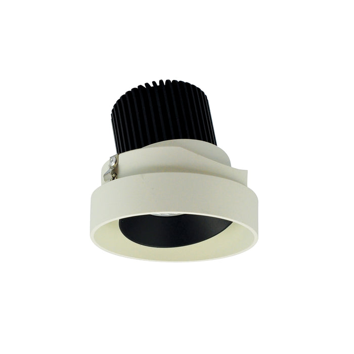 Nora 4 Inch Iolite LED Round Trimless Adjustable 10 Degree Optic 850Lm 12W 3500K Black Adjustable White Reflector (NIO-4RTLA35QBW)