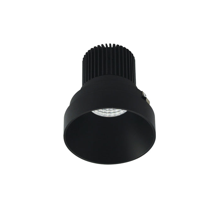 Nora 4 Inch Iolite LED Round Trimless Downlight 10 Degree Optic 850Lm 12W 3500K Black Finish (NIO-4RTLNDC35QBB)