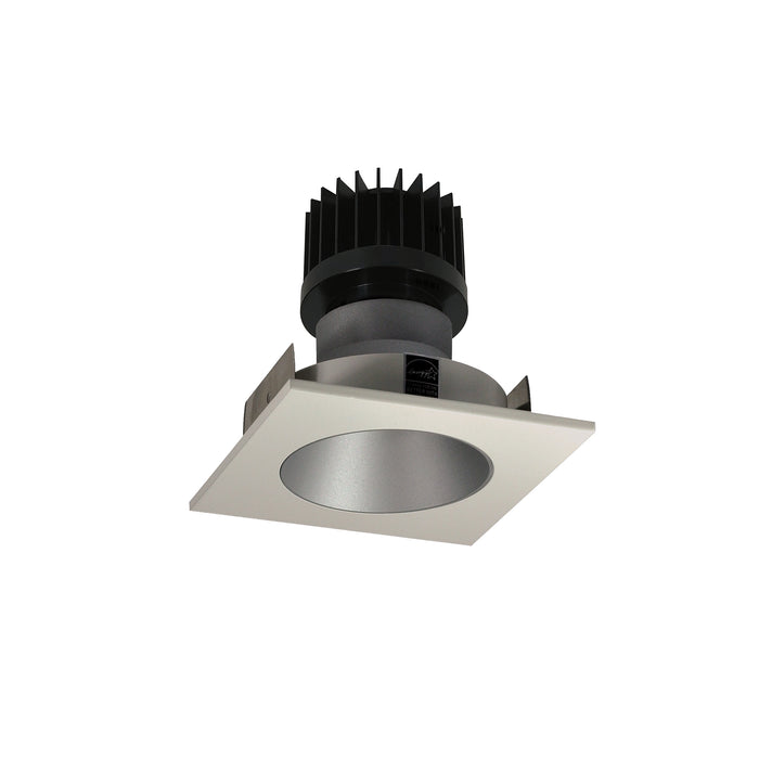 Nora 4 Inch Iolite LED Square Reflector Round Aperture 1500Lm/2000Lm/2500Lm [Varies By Housing] Comfort Dim Haze Reflector/White Flange (NIO-4SNDCCDXHW/HL)