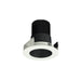 Nora 2 Inch Iolite LED Round Reflector 10 Degree Optic 850Lm 12W 3500K Black Reflector White Flange (NIOB-2RNDC35QBW)