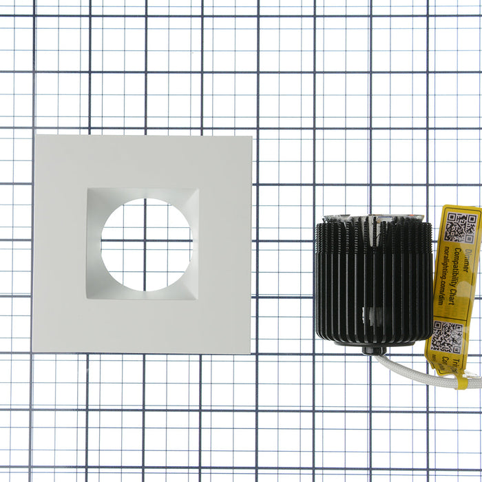 Nora 2 Inch Iolite Square /Square Reflector Non-Adjustable Trim 1000Lm 3500K Matte Powder White (NIOB-2SNDSQ35XMPW/10)