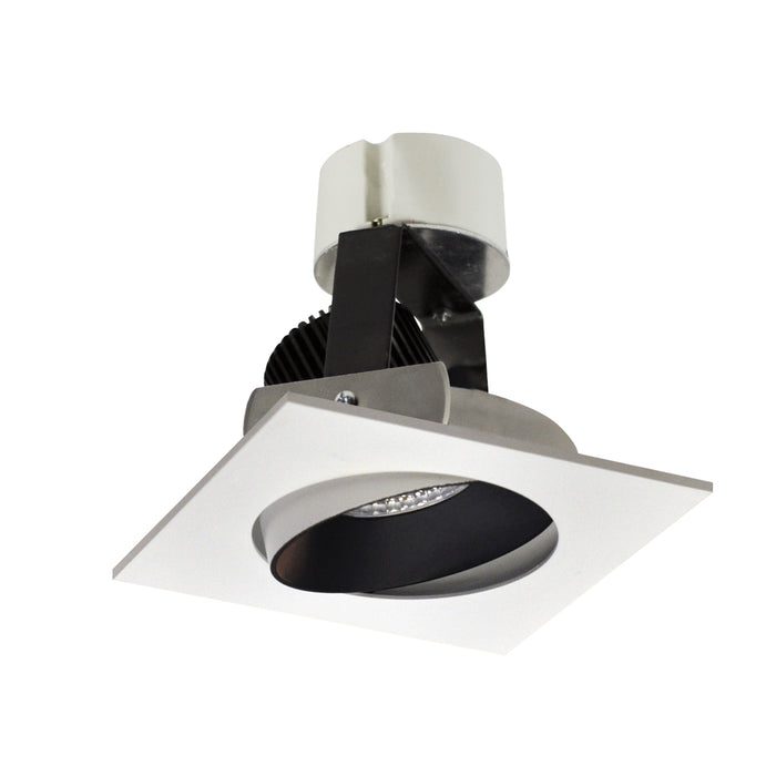 Nora 4 Inch Iolite Retrofit Square Regress Cone Adjustable 2700K 1000Lm Black/White (NIR-4SC27XBW/10)