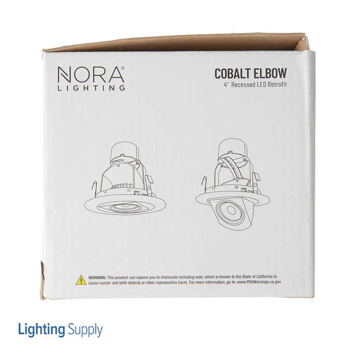 Nora 4 Inch Cobalt Retrofit Round Adjustable Elbow 3000K White (NLCBC-47030XW/A)