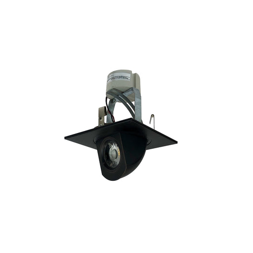 Nora 4 Inch Cobalt Square Adjustable Elbow LED Retrofit 800Lm/12W 3500K Black Finish (NLCBC-487035XB/A)