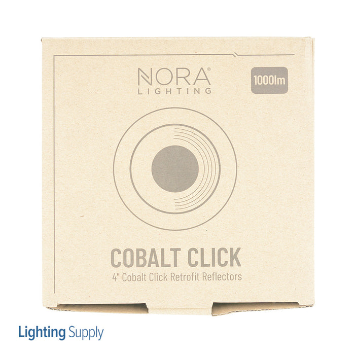 Nora 4 Inch Cobalt Click 1000Lm LED Retrofit Round Baffle 12W 3000K Black 120V 0-10V/Triac/ELV And 277V 0-10V Dimming (NLCBC2-45230BB/10LE4)