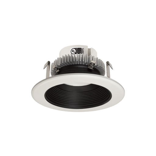 Nora 4 Inch Cobalt Click Round Retrofit Baffle 1000Lm 13.5W CCT Selectable 2700K/3000K/3500K/4000K/5000K Black Baffle/White Flange (NLCBC2-452TWBW/10)