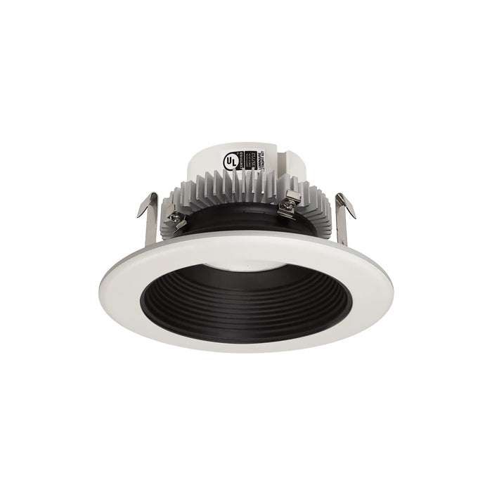 Nora 4 Inch Cobalt Click Round Retrofit Baffle 1000Lm 13.5W CCT Selectable 2700K/3000K/3500K/4000K/5000K Black Baffle/White Flange (NLCBC2-452TWBW/10)