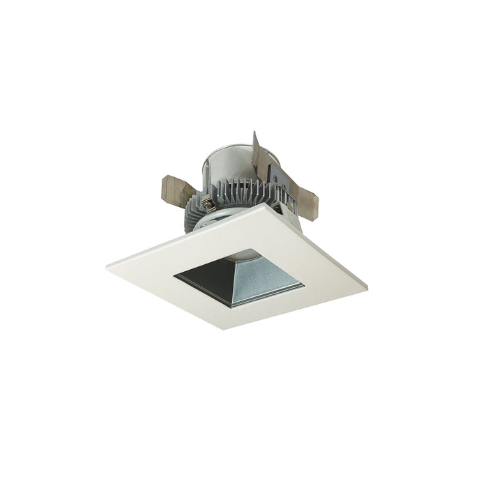Nora 4 Inch Cobalt Click 750Lm LED Retrofit Square /Square Regress 10W 3500K Pewter/White 120V Triac/ELV Dimming (NLCBC2-45635PW/A)