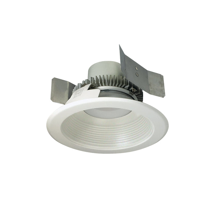 Nora 5 Inch Cobalt Click Round Retrofit Baffle 1000Lm 12W 3500K White Reflector/White Flange Pre-Wired For Emergency (NLCBC2-55235WW/10EM)