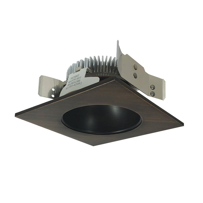 Nora 4 Inch Cobalt Shallow High Lumen LED Trim Square/Round Reflector 16.5W 1250Lm 3500K Bronze (NLCBS-4531235BZ)