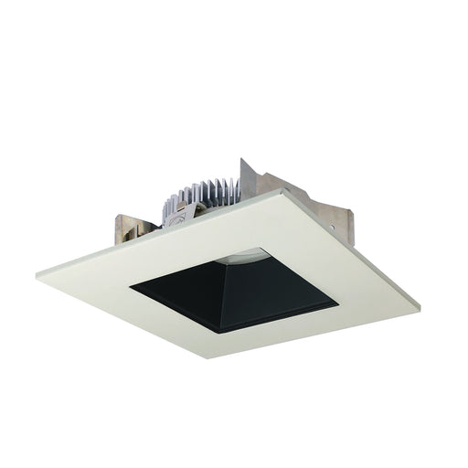 Nora 4 Inch Cobalt Shallow High Lumen LED Trim Square /Square Regress 850Lm 2700K Black/White (NLCBS-4568527BW)