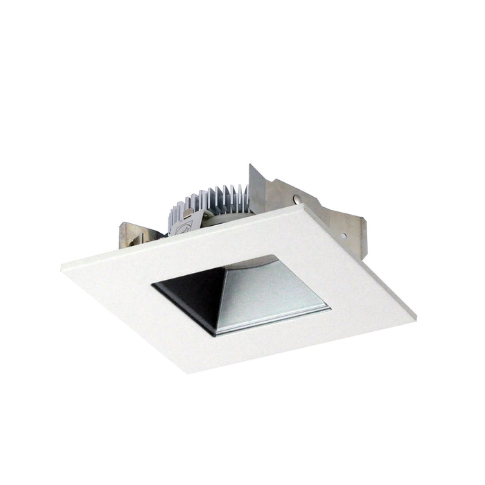 Nora 4 Inch Cobalt Shallow High Lumen LED Trim Square/Square Regress 850Lm 2700K Haze/White (NLCBS-4568527HZW)