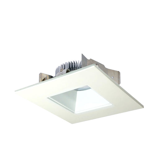 Nora 4 Inch Cobalt Shallow High Lumen LED Trim Square /Square Regress 1200Lm 2700K Matte Powder White (NLCBS-4561227MPW)