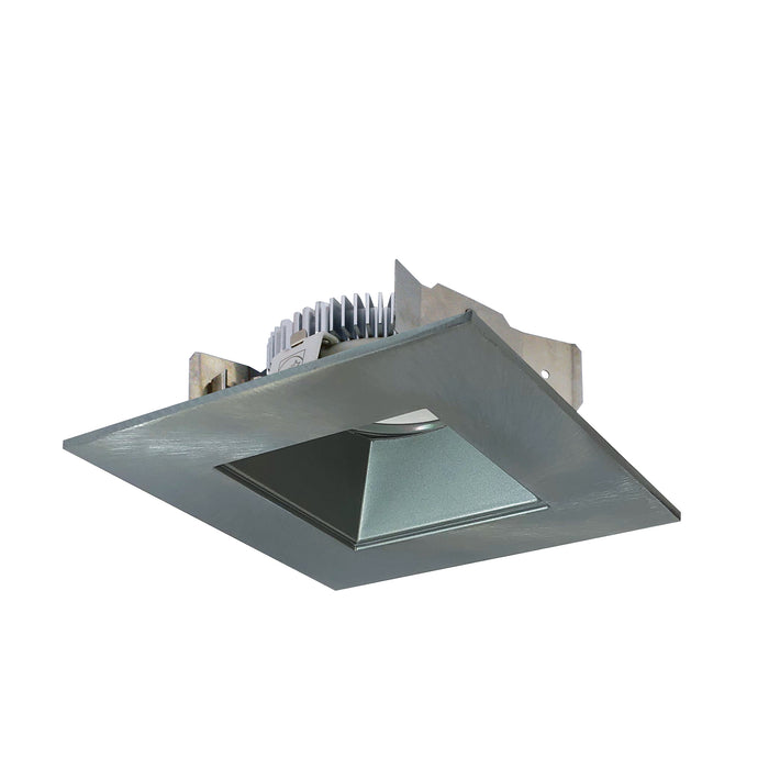 Nora 4 Inch Cobalt Shallow High Lumen LED Trim Square /Square Regress 1200Lm 3500K Natural Metal (NLCBS-4561235NN)